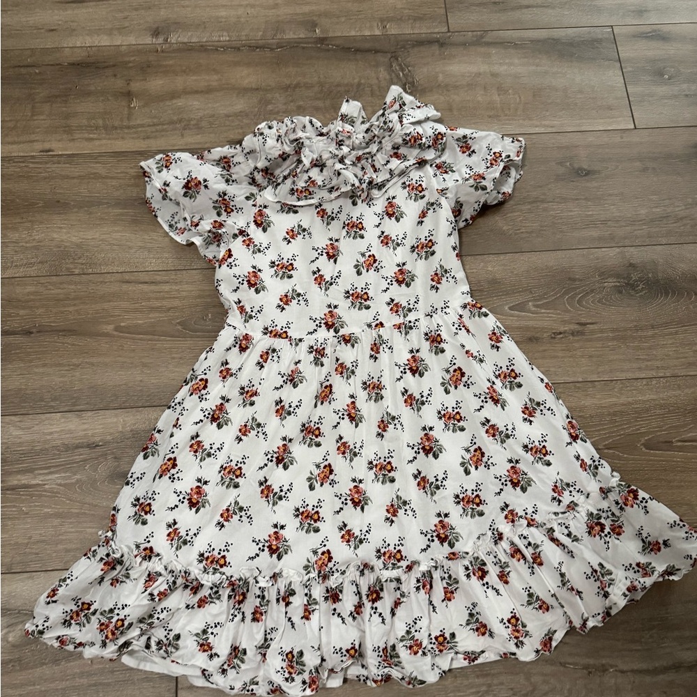 Janie and Jack Floral White Kids Dress